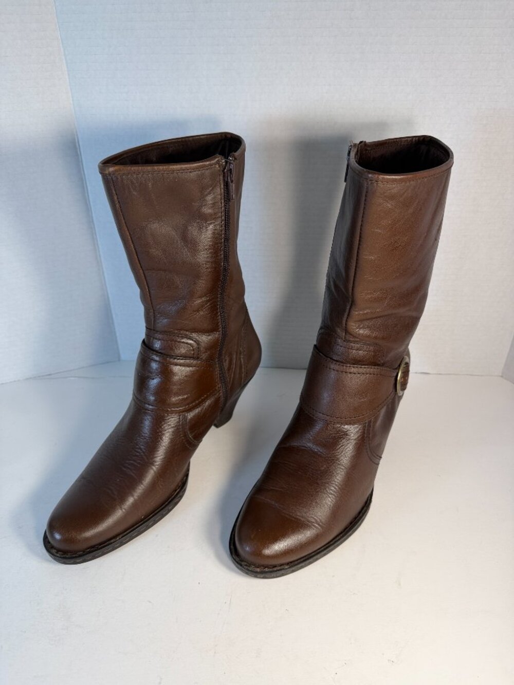 WOMEN'S SIZE 9 Born Brown Leather Boots - Picture 12 of 16
